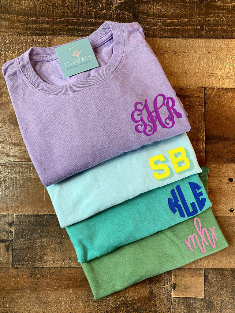 Monogrammed Comfort Colors T-Shirts