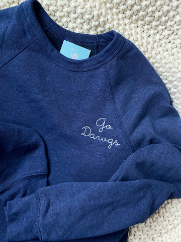 Monogram Sweatshirt, Personalized Sleeve Custom Embroidered Sweatshirt – 7  Threads Embroidery