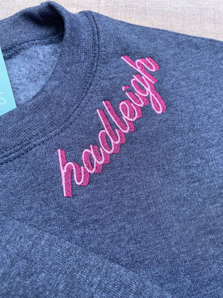 The Hadleigh Custom Embroidered Sweatshirt With Shadow Stitch