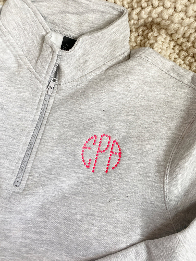 Monogram Quarter Zip Pullover Sweatshirt, Personalized Sweatshirt For  Women, Christmas Gift For Her, Plus Size Available - Yahoo Shopping