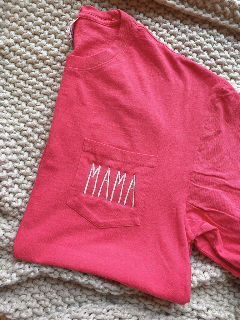 Monogram Comfort Color Tee, Embroidered Monogrammed T-shirt