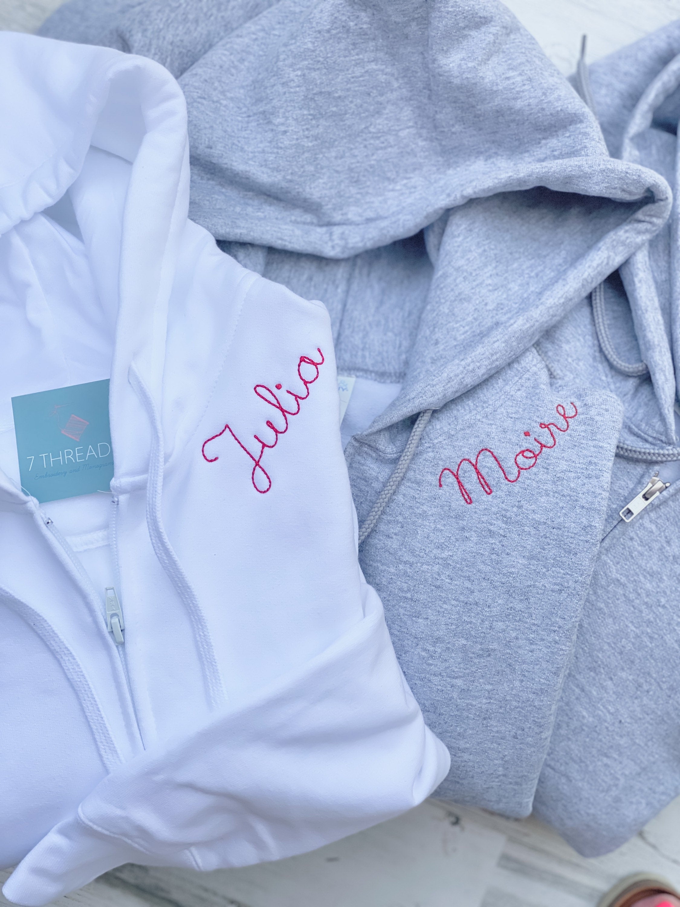 The Julia Neckline Zip Up Sweatshirt