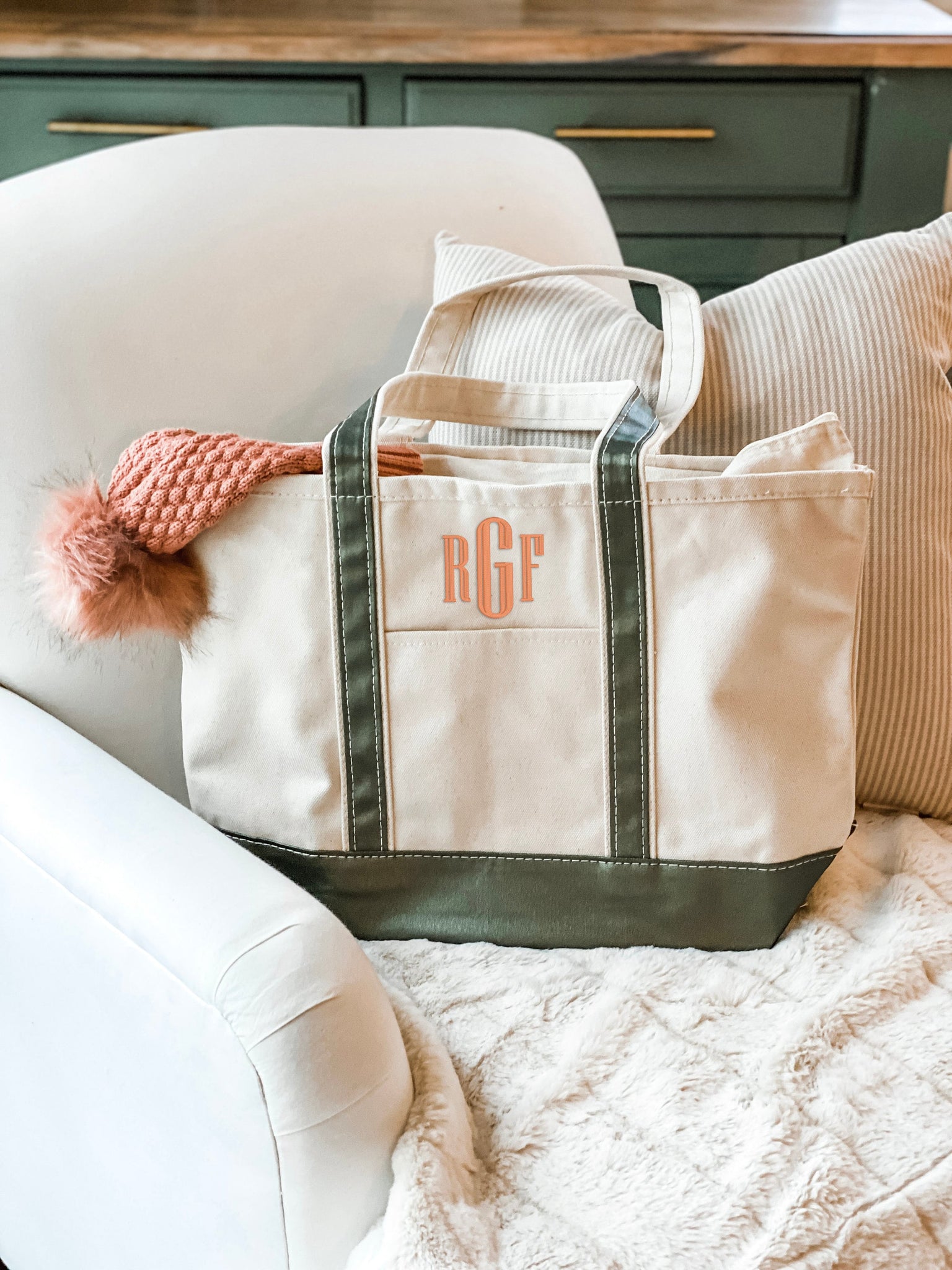 boat and tote monogram