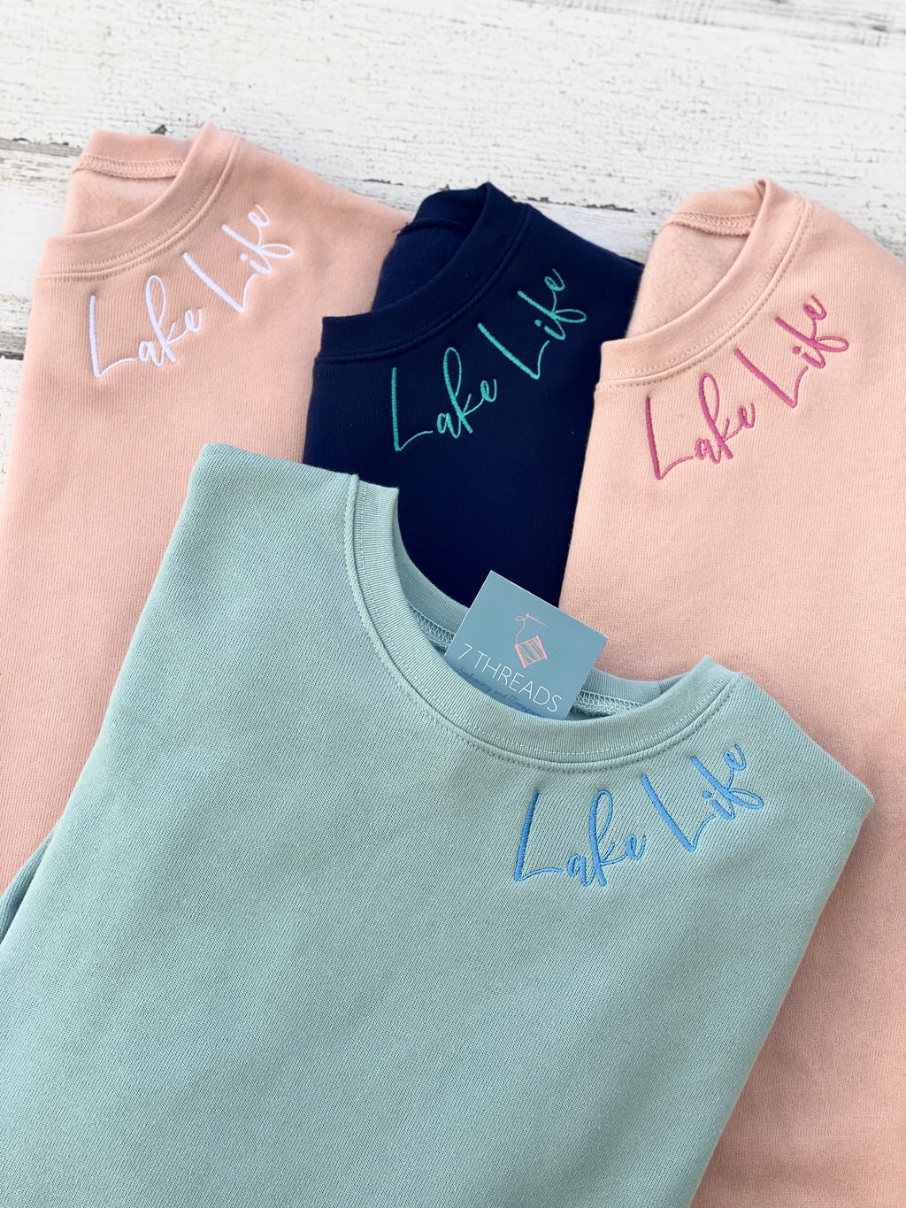 The Lindsay Custom Embroidered Neckline Sweatshirt