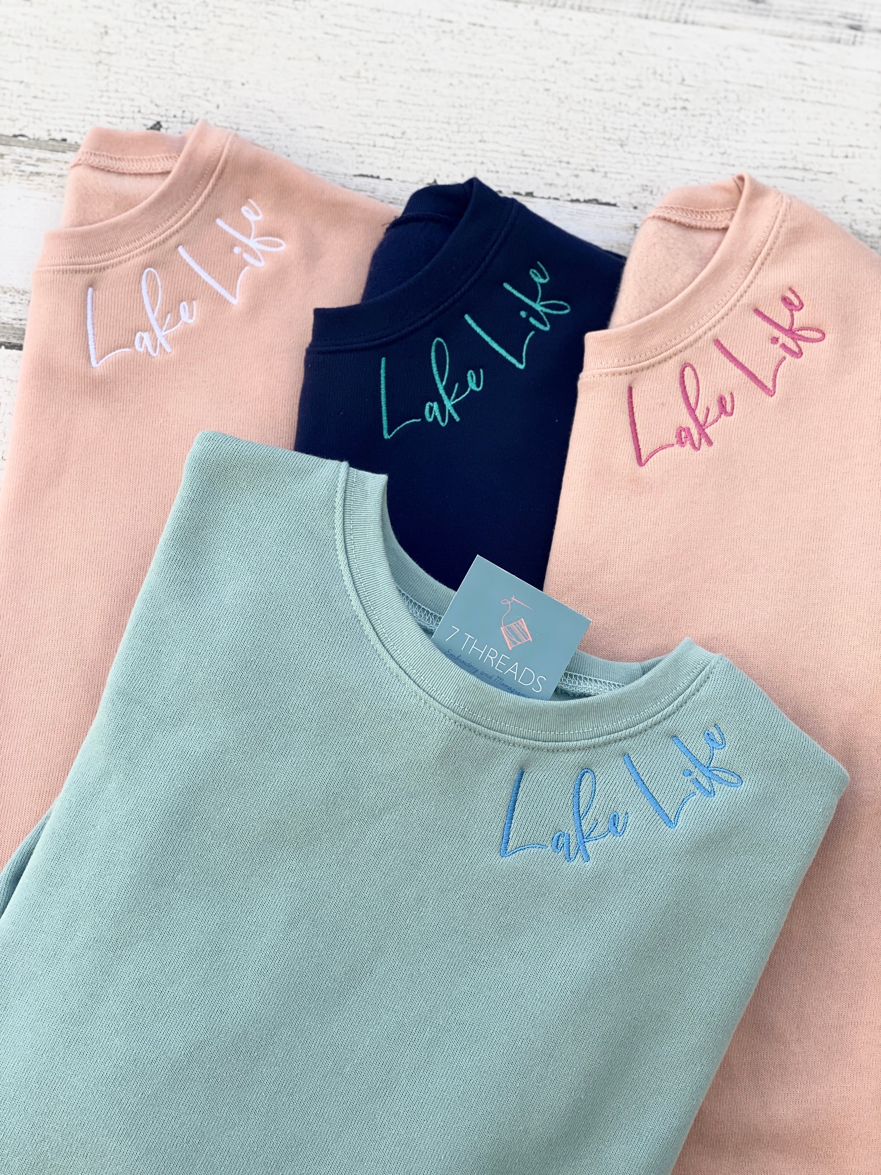 The Lindsay Custom Embroidered Neckline Sweatshirt
