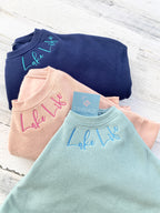 The Lindsay Custom Embroidered Neckline Sweatshirt