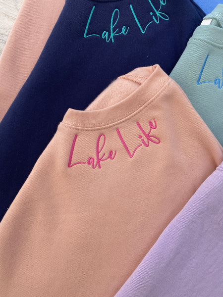 The Lindsay Custom Embroidered Neckline Sweatshirt